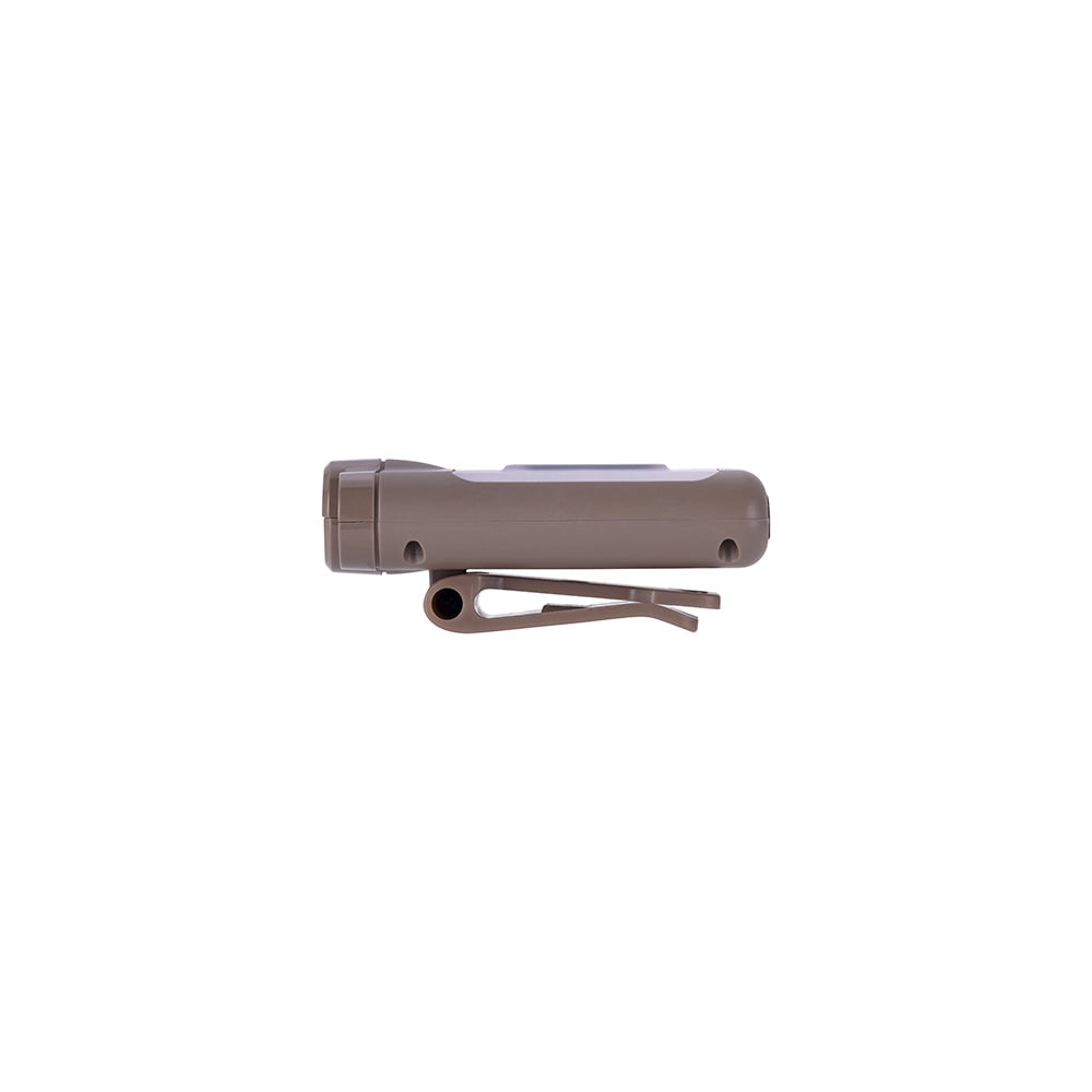 Claymore Capon 65A+ (Tan) - LED Rechargeable Clip-On Cap Headlamp, Lightweight Hat Light for Camping, Running, Hiking, Emergency & Industrial Use, Waterproof, USB-C, Up to 19 Hours of Battery Life.