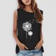 thumbnail image 2 of Gibobby Verano mujer sin mangas flor cuello redondo camiseta sin mangas Casual chaleco Top camisa blusa(Negro,M), 2 of 5