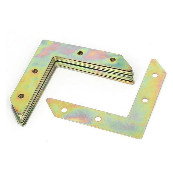 Uxcell Picture Frame L Shape Angle Bracket Flat Plate Fastener Bronze Tone 10pcs