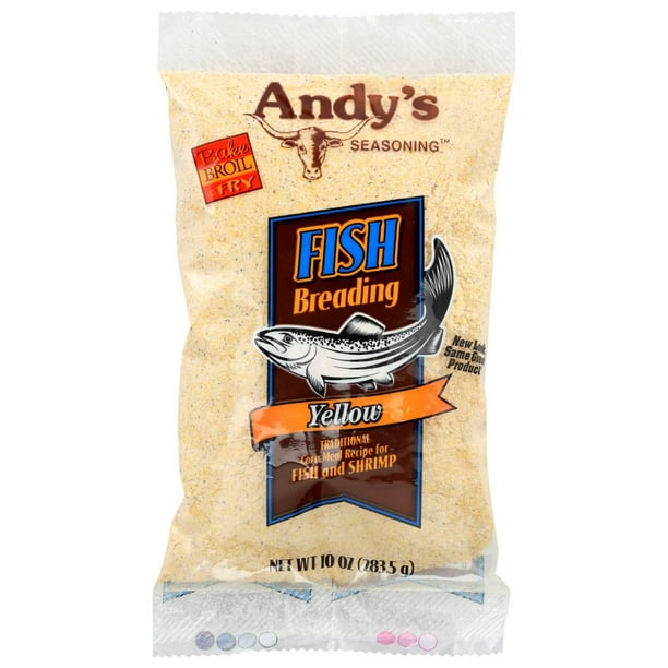 Andys Seasoning Yellow Fish Breading, 10 Oz (Pack of 6)