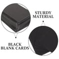 thumbnail image 3 of OUNONA 100Pcs Black Blank Note Cards Sturdy Paper for Writing DIY Craft and Custom Designs, 3 of 8
