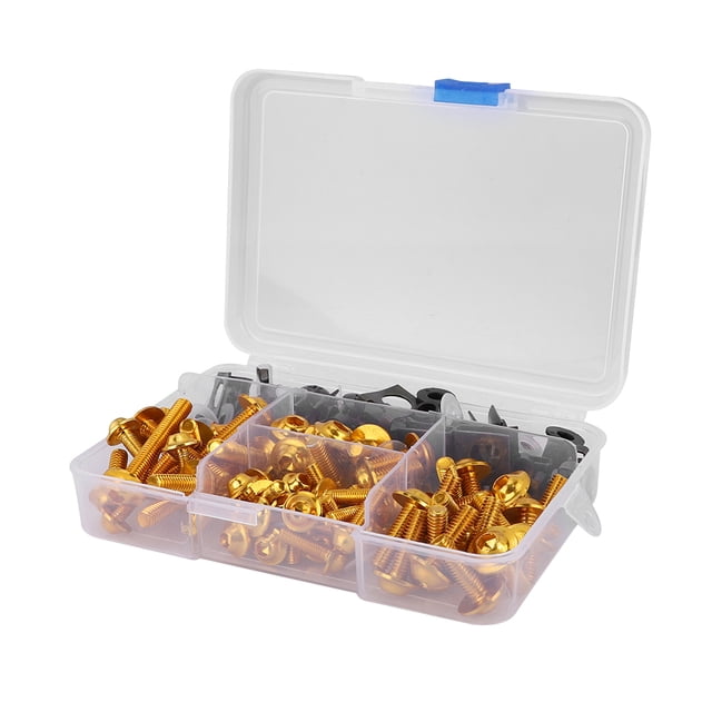 Kit de tornillos de carenado para motocicleta, 177 Uds., Universal M5 M6, apto para motos deportivas Yamaha, color dorado