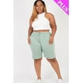 thumbnail image 4 of Curvy French Terry Bermuda Shorts, 4 of 8