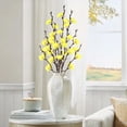 thumbnail image 4 of 1 Pcs Artificial Plum Blossom, Mini Wintersweet Faux Flower for Chinese Style Home Décor Arrangement 21.26", 4 of 9