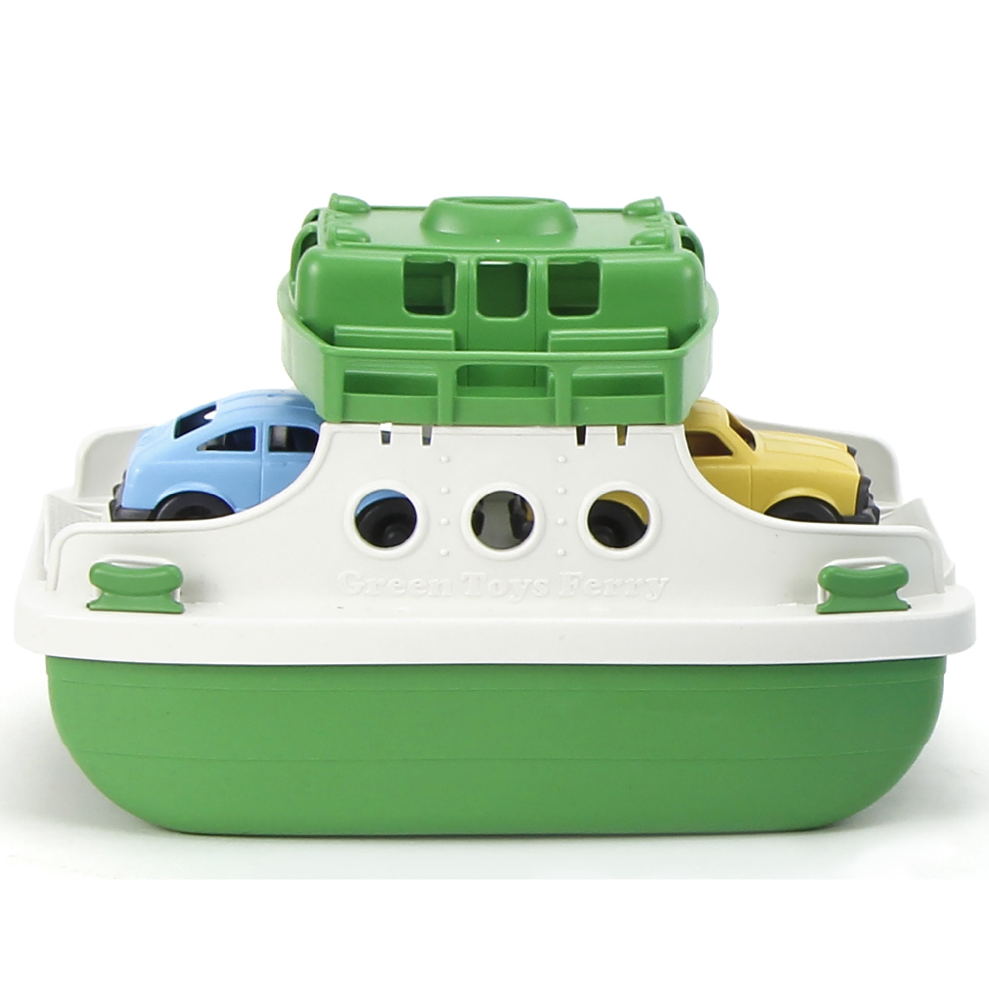 Green Toys Ferry Boat Bathtub Toy, Green/White, for Unisex Child Ages 3+