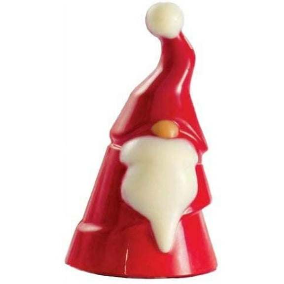 Martellato MA3008 Clear Polycarbonate Chocolate Mold with 4 Santa Cavities, Each 70mm Diameter x 120mm High