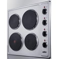 thumbnail image 2 of Summit Appliance CSD4B24 230V 24 in. Wide 4-Burner Solid Disk Cooktop, Stainless Steel, 2 of 2
