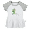 thumbnail image 2 of iDzn Little Sistersaurus Novelty Dresses For Baby, Newborn Babies Skirts, Infant Princess Dress, 0-24M Kids Graphic Clothes (Gray Raglan Dresses, 0-6 Months), 2 of 5