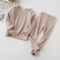 thumbnail image 2 of Pijamas de algodón para niños y niñas, ropa de dormir de color sólido, trajes de Navidad, otoño, 2 of 4