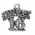 thumbnail image 1 of Sterling Silver 24" 1mm Box Chain SWEET 16 Birthday Pendant Necklace, 1 of 2
