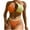 Orange, variant on Color Block Bathing Suits for Women Two Piece Swimsuits with Thong Summer Swimsuits High Waist 2 Piece Swimsuits Bikini Sets for Women Sale