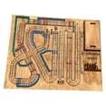thumbnail image 2 of KLKCMS Wood Ornament Classic Traditional Wooden Cribbage Board Game Set Adults Kids, 2 of 9