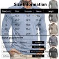 thumbnail image 4 of Mens Polo Shirts Casual Long Sleeve Button Collar Stretch Golf Tee Tops with Pocket, 4 of 6