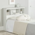 thumbnail image 1 of South Shore Summer Breeze Twin Bookcase headboard with storage, in White Pine, 1 of 11