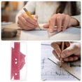 thumbnail image 6 of Uxcell 4pcs Triangular Ruler Set 20mm Aluminum Ruler Geometric Protractor Triangle Ruler Engineering Scale Gold, 6 of 6