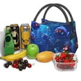 thumbnail image 3 of Fotbe Deep Sea Glowing Fishes Bolsa Térmica Portátil con Estampado, Bolsa de Entrega de Alimentos Aislada, Bolsa Reutilizable de Gran Capacidad para Comidas y Supermercado, 3 of 6