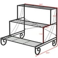 thumbnail image 4 of Costway 3 Tier Outdoor Metal Plant Stand Flower Planter Garden Display Shelf Rack, 4 of 7
