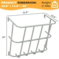thumbnail image 3 of Ktaxon 22.8" Indoor & Outdoor Wall Mounted Horse Hay Feeder , Heavy-Duty Steel Goat Hay Rack, for Sheep Farm Livestock , Silver, 3 of 12
