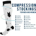 thumbnail image 4 of 1 Pairs Cat & Polka Dots Compression Socks for Women Men Knee High Stocking for Running, Athletic, Medical Gift, 4 of 7