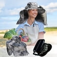 thumbnail image 6 of Wide Brim Solar Fan Hat, Fishing Hat with 2 Solar Fan, Fan Hat with Rechargeable Battery, ,UPF53+ Sun Hat with Neck Flap,Outdoor Sun Hats, Fishing & Beach Hat,Hiking, 6 of 7