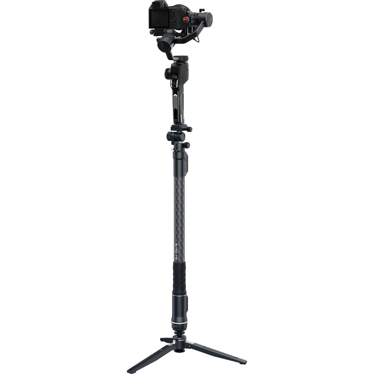 Moza Slypod Pro 3-In-1 Motorized Carbon Fiber Monopod Master Kit with Mini Tripod Legs, Pan & Tilt Head