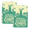 thumbnail image 2 of Happy Easter Rabbits Kitchen Towels Set of 2, Spring Daisy Green Silhouette Yellow Absorbent Dish Towels for Kitchen, Microfiber Hand Towel, Quick Drying Tea Towel for Cleaning Decorative Dishcloths, 2 of 7