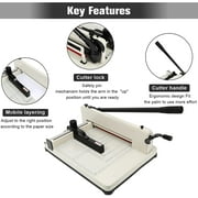 17 inch Guillotine Paper Cutter,500 Sheets Capacity Heavy Duty Paper Trimmer with Double Safety Protection&Durable HSS Blade