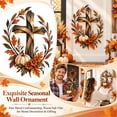 thumbnail image 6 of Autumn Cross Pumpkin Harvest Metal Wall Decor,Rustic Harvest Accent with Golden Wheat, Thanksgiving Farmhouse Home Display for Porch & Entryway,9.84"W x9.84"H(S(9.84"W x9.84"H)), 6 of 6