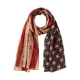 thumbnail image 2 of qinhaie Womens Shawls and Wrap, USA Flag Scarf Americana Flag Shawl Wrap For Men And Women, Lightweight Sunscreen Scarves for 4th of July Independence Day, Khaki, 2 of 2