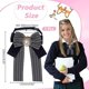 thumbnail image 3 of Corbata negra a rayas, corbata de uniforme, corbata ajustable, accesorios para mujer, ideal para disfraces escolares y cosplay., 3 of 5