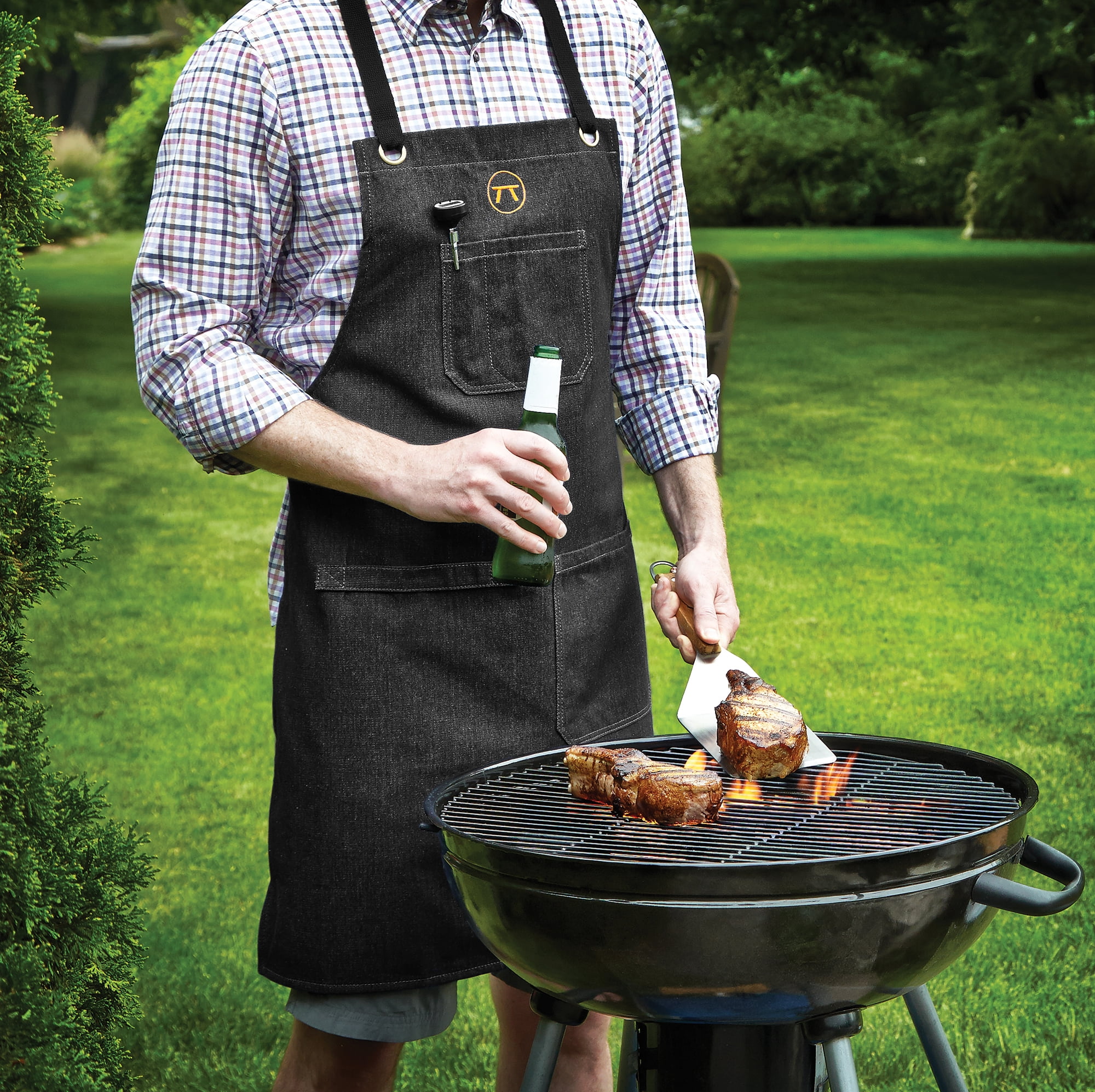 Outset Black Denim Apron, One Size Fits All