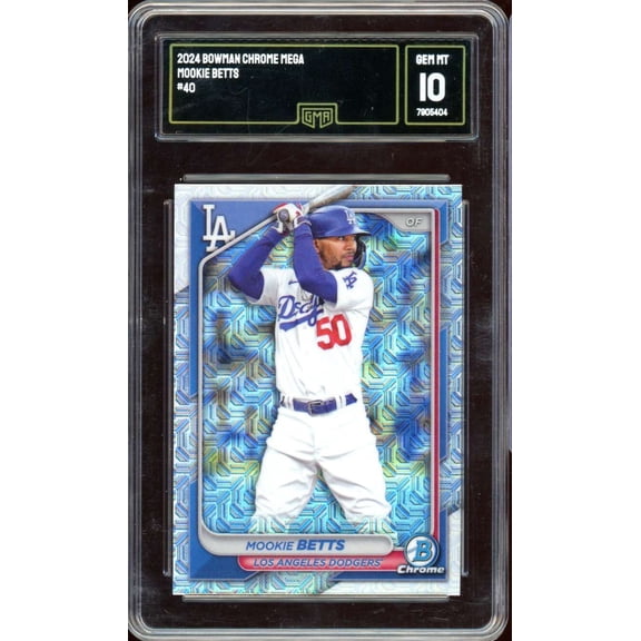 Mookie Betts Card 2024 Bowman Chrome Mega #40 GMA 10