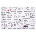 thumbnail image 1 of 1 Sheet Clothing Label Decal Wardrobe Clothing Classification Sticker Dresser Decal, 1 of 6