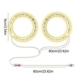 thumbnail image 3 of Ohmyroo LED Ring Flora Growth Light USB Powered Full Spectrum Lamp with Timer for Indoor Greeneries, 3 of 6