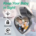 thumbnail image 2 of Visland Universal Car Interior Rearview Heart-Shaped Baby Mirror Wide Angle Convex Mirror for Rear Passengers Stable Rearview Mirror Attachment, 2 of 8
