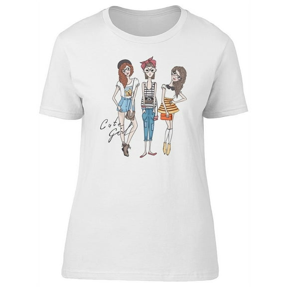 Cute Fashion Retro Girls Tee Women's -Image by Shutterstock
