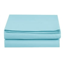 Elegant Comfort Fitted Sheet Wrinkle-Free 1500 Series 1-Piece Fitted Sheet, Full Size, Aqua