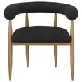 thumbnail image 4 of Coaster Dunmore Boucle Fabric Upholstered Dining Arm Chair in Black, 4 of 11
