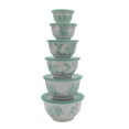 thumbnail image 5 of The Pioneer Woman Agatha 12-Piece Bamboo Melamine Nesting Mixing Bowl Set, Green, 5 of 25