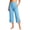 Sky Blue, variant on Drovellove Women's Plus Size Cropped Pants with Pockets - Loose Straight Leg Yoga Pants, Soft Stretchy Casual Pants for Lounging, Weekend Errands, or Relaxed Office Days