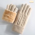 thumbnail image 4 of ATENAR Womens Gloves,Gloves for Women Cold Weather,Warm,Knitted,Cold Resistant,Solid,Acrylic,Beige,Free Size, 4 of 4