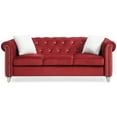 thumbnail image 4 of Glory Furniture Raisa Velvet Sofa in Burgundy, 4 of 6