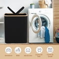 thumbnail image 2 of Cesto para Ropa Sucia con Tapa, Cesta de Lavandería Plegable de Gran Capacidad 150L con 2 Bolsa Extraíble Para Baños, Negro, 2 of 6