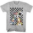 thumbnail image 1 of Voltron 80's Checkerboard Gray Heather Adult T-Shirt 5Xl, 1 of 2