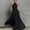*Black, variant on ClodeEU Women's Halter Neck A Line Floor Length Evening Gown with Pockets Black,Women's Plus L