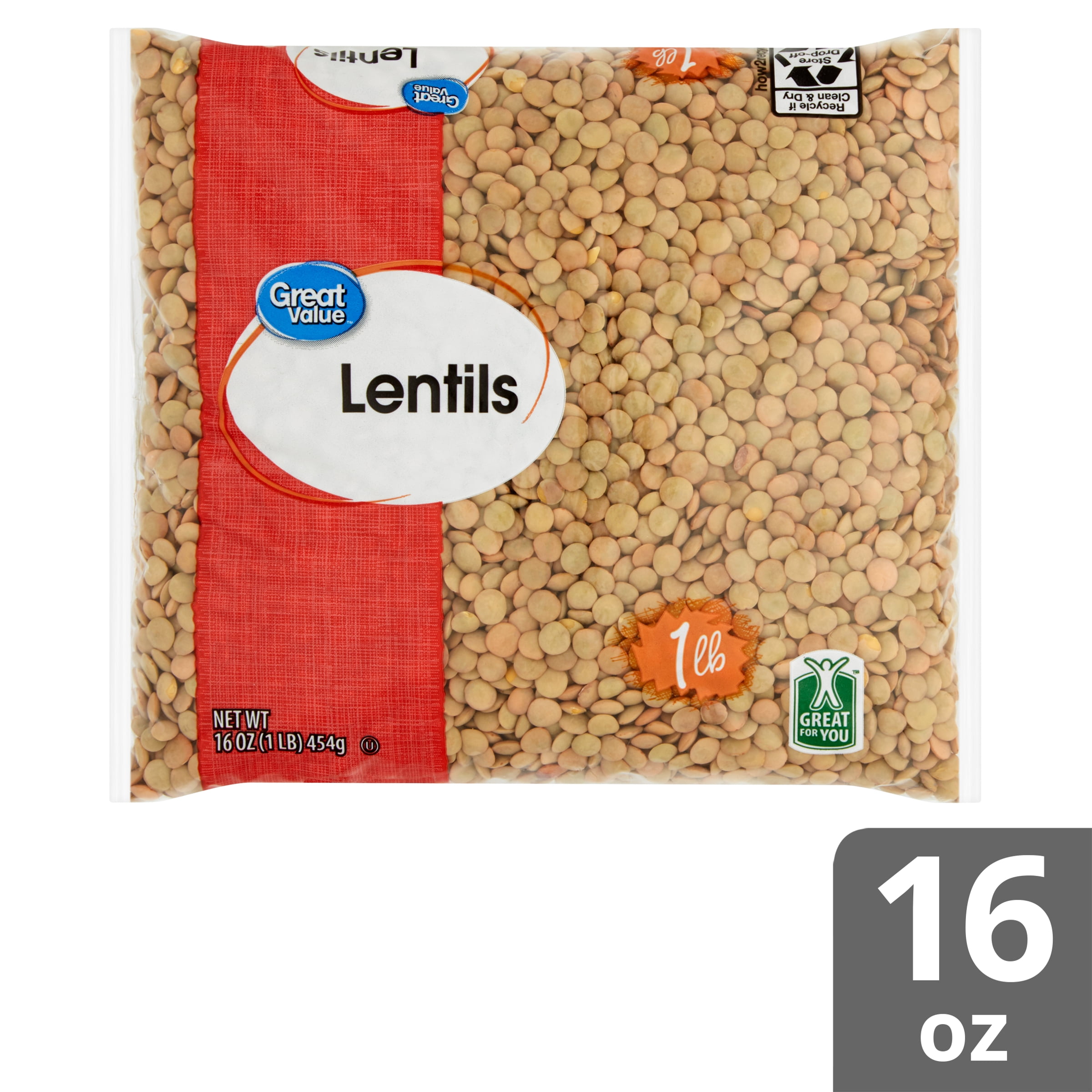 Great Value Lentils, 16 oz