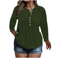 thumbnail image 2 of Neewe Womens Plus Size Tops Basic Long Sleeve Shirts Crew Neck T Shirt Fall Outfits Loose Fit Casual Blouses, 2 of 7