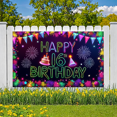 thumbnail image 4 of Yatrandify Colorful Design Happy Birthday Banner Neon Style Sixteenth Birthday Party Decoration for Birthday Party Celebration Event, 4 of 7