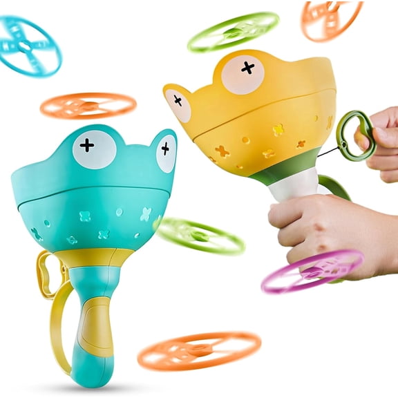 Outdoor Toys for Kids 4-8, Flying Disc Launcher Toys Outdoor Sports Games for 4 5 6 7 8 Years Old Boys Girls