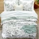 thumbnail image 4 of Juego de edredón Bedsure Twin/Twin XL con estampado floral blanco y verde, 4 of 7